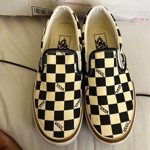 Checked Platform Vans